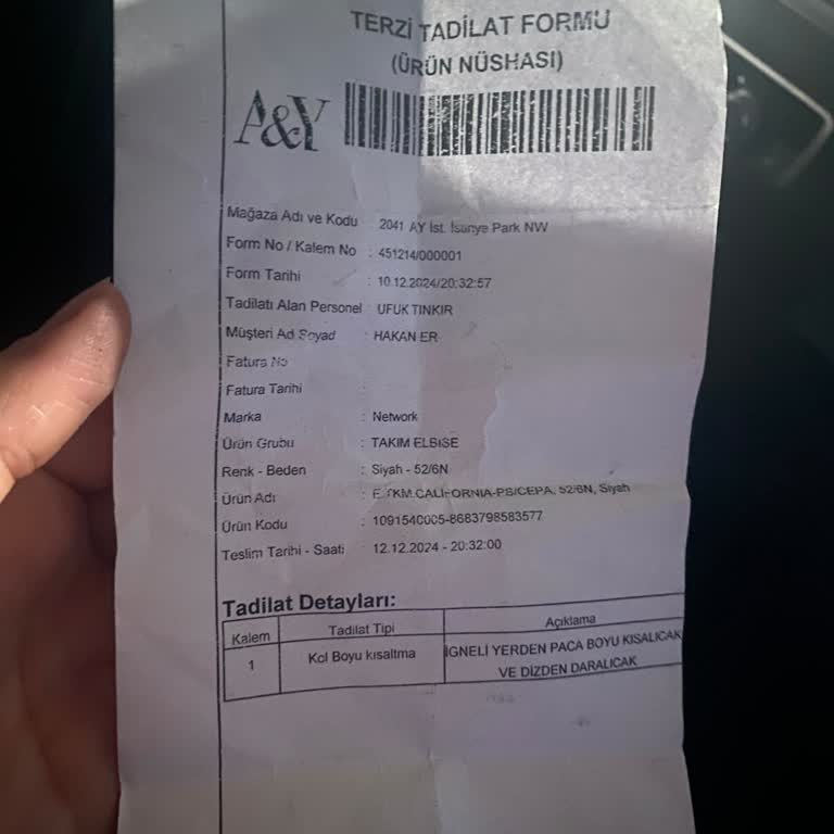 İstinyePark Network Mağazasında Tadilat Ve İade Sorunu