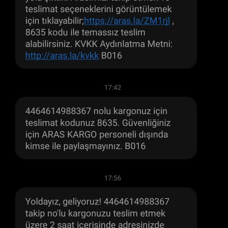 Aras Kargo'nun Teslimat Gecikmesi Ve Yanıltıcı Mesajlar