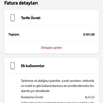 Vodafone'dan Yanlış Bilgilendirme Ve Faturada Fazla Ücretlendirme