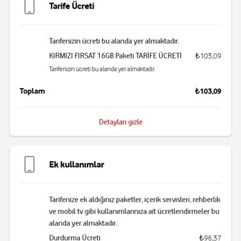 Vodafone'dan Yanlış Bilgilendirme Ve Faturada Fazla Ücretlendirme