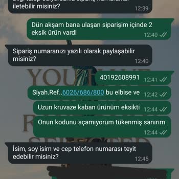 Eksik Ürünler Ve Yetersiz Müşteri Hizmeti Sorunu