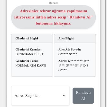 ATM'nin Yuttuğu Kartım İçin Denizbank'tan Yetersiz Hizmet