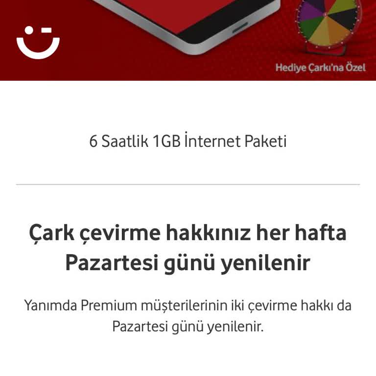 Vodafone Çark Hediyem Neden Gelmedi?