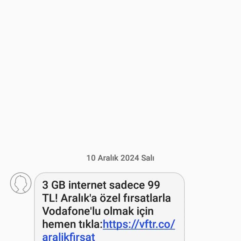 Vodafone'un Sürekli Mesajlarıyla Rahatsızlık