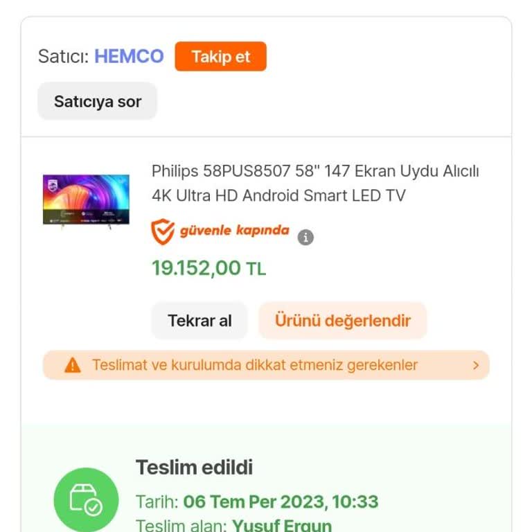 Hepsiburada Kusurlu Ürün Ve İade Sorunu!