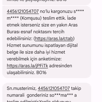 Aras Kargo'nun Yanıltıcı Teslimat Sorunu
