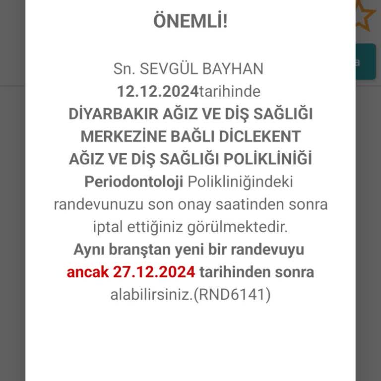 MHRS Randevu İptalinde Haksız Ceza
