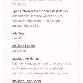 Pierre Cardin Home'dan Yetersiz Hizmet Ve İletişim Sorunları