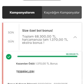 BonusFlaş Kampanya Puanları Kartıma Yüklenmedi