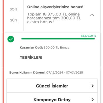 BonusFlaş Kampanya Puanları Kartıma Yüklenmedi