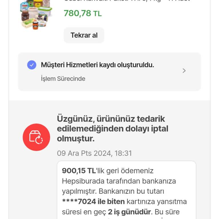 Ürün Teslimatında Yaşanan Gecikme Ve İptal Sorunu