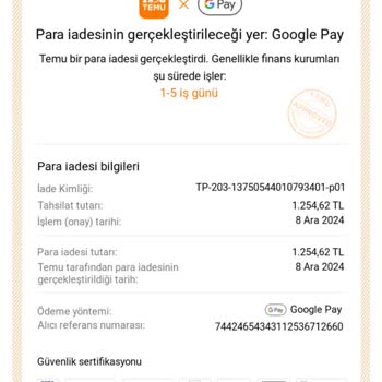 Google Pay İade Sorunu: Mağduriyet Yaşıyorum