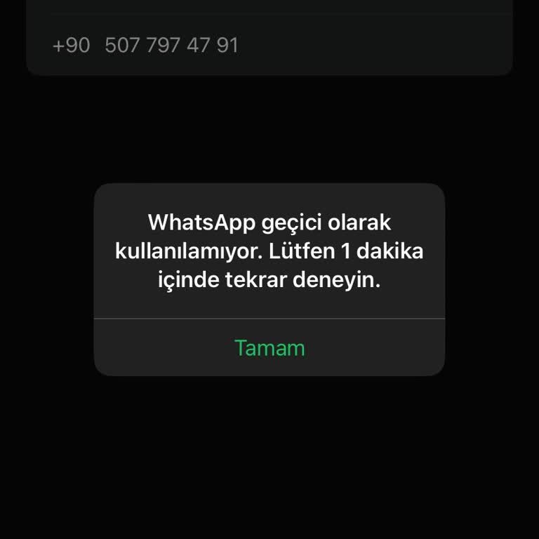 Yanlışlıkla Yasaklanan WhatsApp Hesabımın Açılması Talebi