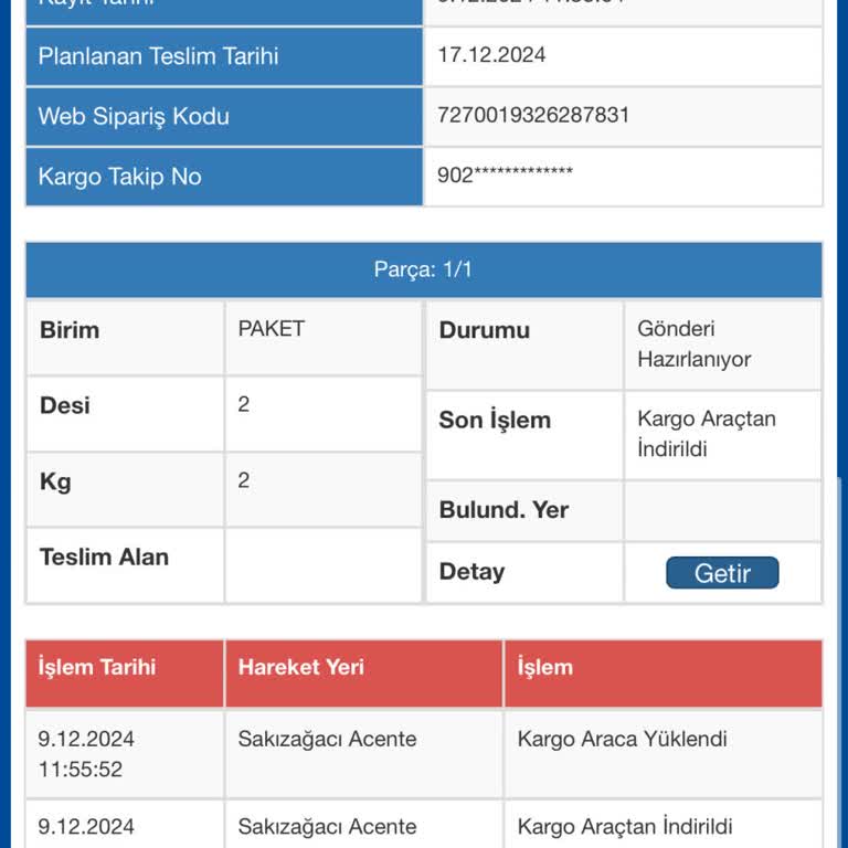 Kargom Neden Hareketsiz?