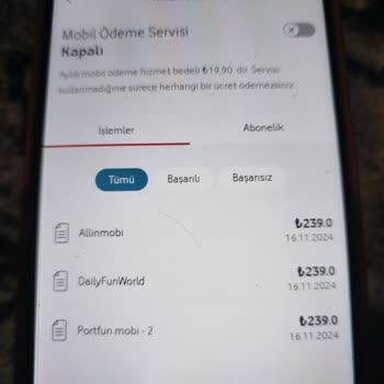 Allinmobi Bilinmeyen Abonelik Ücreti Şoku