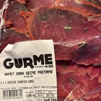 Carrefour SA'dan Aldığım Küflü Pastırma