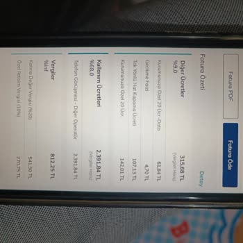Fahiş Fatura Ücreti Ve Yetersiz Müşteri Hizmetleri