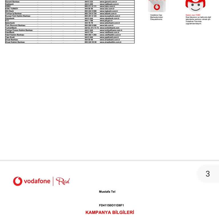 Vodafone Faturasında Yanlış Cihaz Bedeli Yansıtma Sorunu
