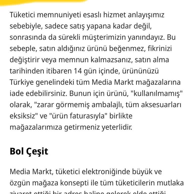 Media Markt Açık Kutulu Ürün Ve İade Sorunu