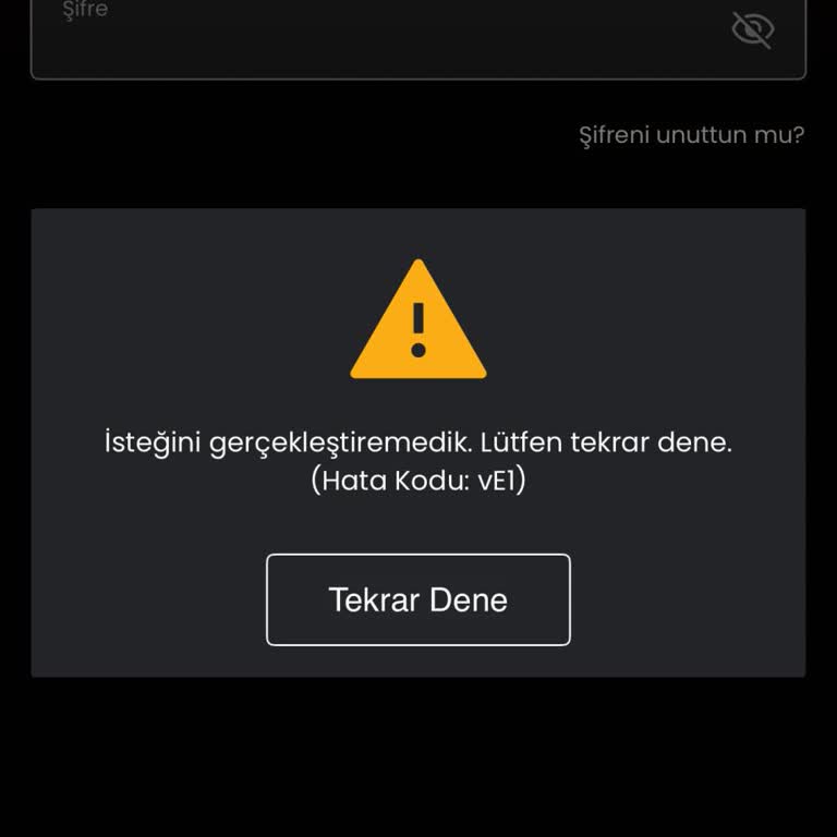 Tabii Uygulamasına Giriş Sorunu