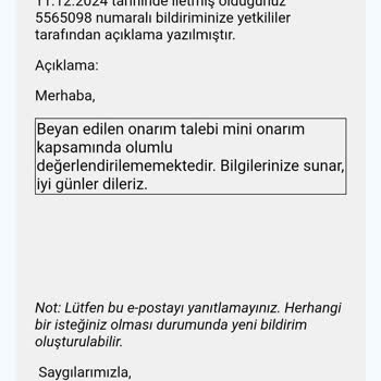 Anadolu Sigorta'nın Mini Onarım Sorunu