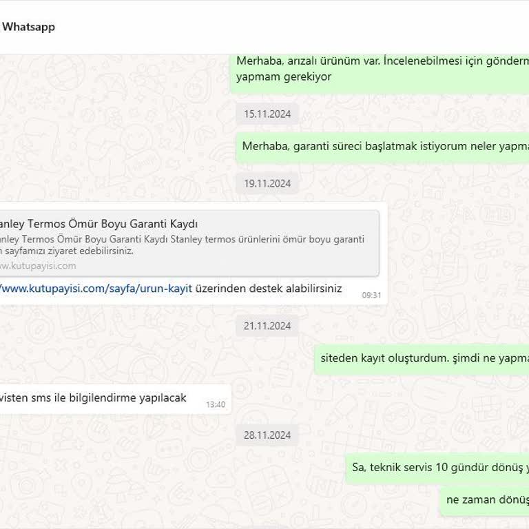 Stanley Termos Garanti Talebi Sorunu