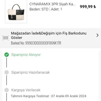 Sipariş Verilen Çanta Stokta Yok, Müşteri Bilgilendirilmiyor