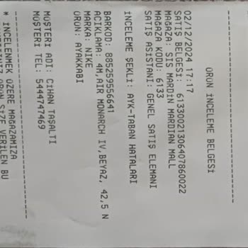 Nike Air Monarch Ayakkabının Tabanından Gelen Ses Sorunu