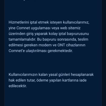 Hizmet Kesintisi Ve Ücret İadesi Talebi