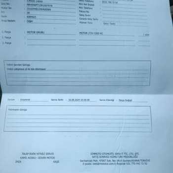 Motolux Cargo 14000 İle Sürekli Motor Sorunları Ve Yetersiz Servis Desteği