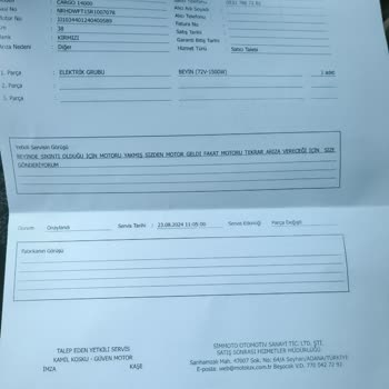 Motolux Cargo 14000 İle Sürekli Motor Sorunları Ve Yetersiz Servis Desteği