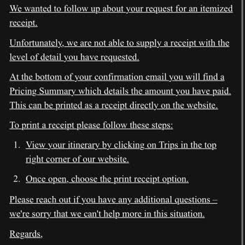 Hotels.com Refuses to Provide Invoice for My Hotel Booking