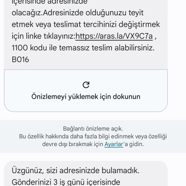 Aras Kargo Nehir Şubesi'nin Teslimat Sorunu