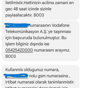Vodafone'da İzinsiz Hat Taşıma Sorunu