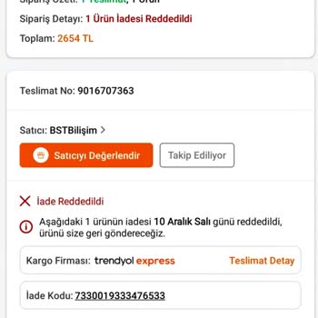 Bst Bilişim Trendyol'da İade Sorunu: Aynı Ürün, Farklı Muamele!
