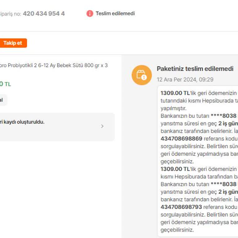 Geciken Teslimat Ve İptal Edilen Sipariş Sorunu