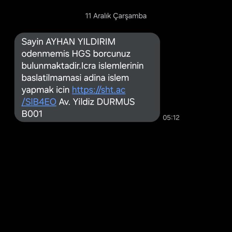 HGS Borcu Ve Kimlik Güvenliği Tehlikesi