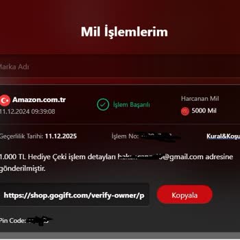 Hediye Kartı Numarası Eksikliği İle Kullanım Sorunu