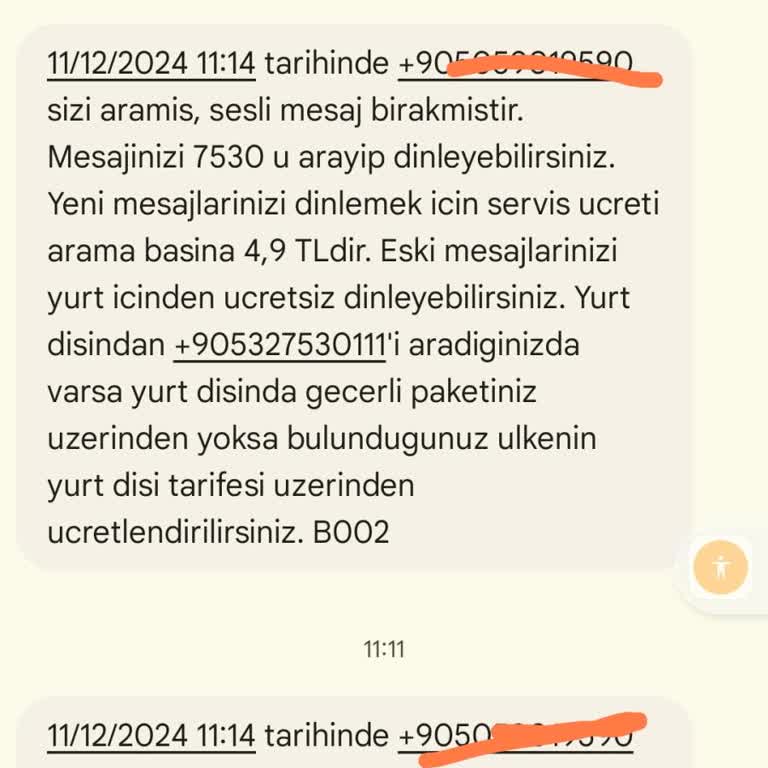 Engellenen Numaranın Sesli Mesaj Sorunu