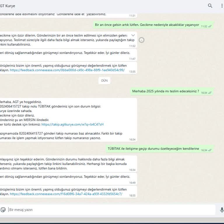 Geciken Kargo Ve Yetersiz Müşteri Hizmetleri