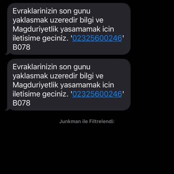 Asılsız Mesajlarla Karşı Karşıya Kalma