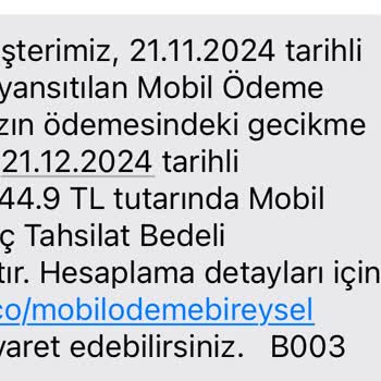 Mobil Ödeme Sorunu Ve Müşteri Hizmetleri Deneyimi