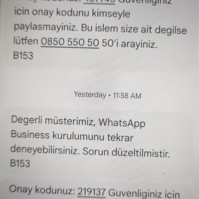 WhatsApp İş Hattı Kullanım Sorunları