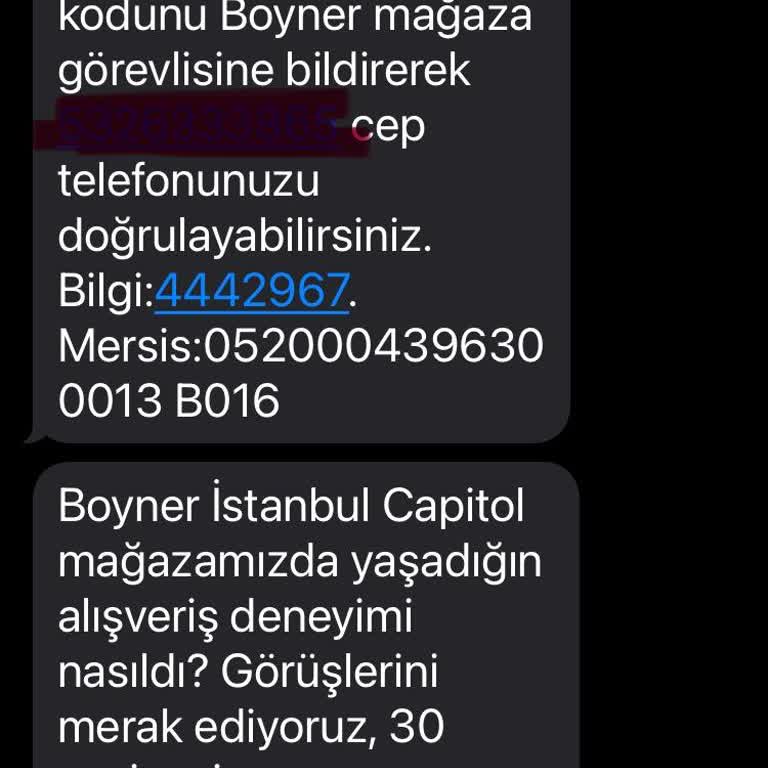 Boyner'den Hiç Gitmediğim Mağaza İçin Sahte SMS Şoku