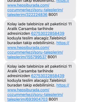 Hepsiburada'da İade Teslimat Sorunu