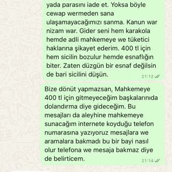 RKS Bayiinden Alınmayan Motor Parçası