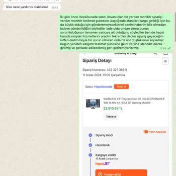 Hepsiburada Ve Hepsijet Arasında Kayıp Monitör Macerası