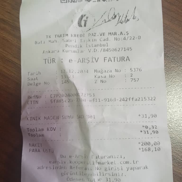 Eksik Para Üstü Ve Yanıltıcı Fiş Sorunu