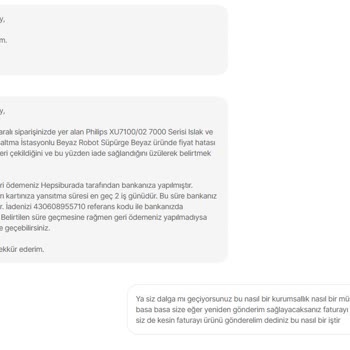 Hepsiburada'dan İade Faturası Mağduriyeti