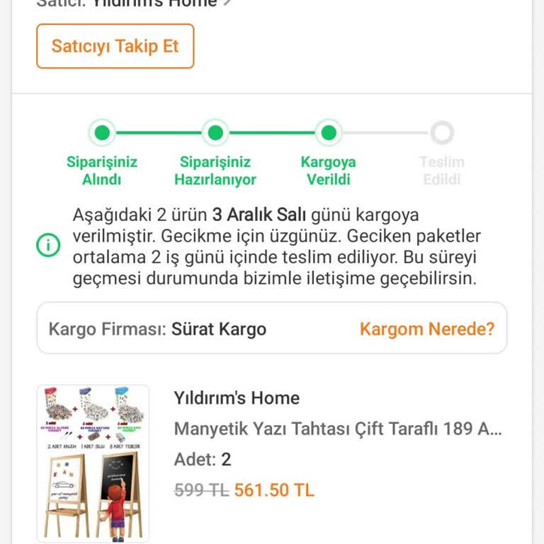 Sipariş Teslim Edilmedi Ve Bilgilendirme Eksikliği
